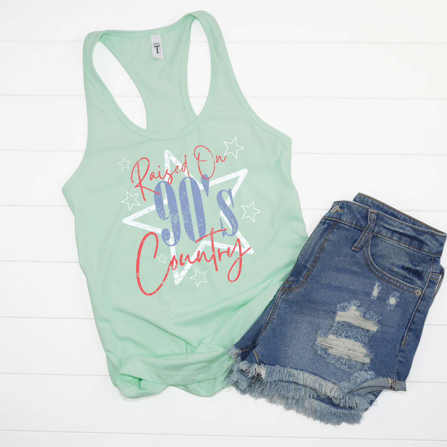 Raised On 90's Country Racerback Tanks