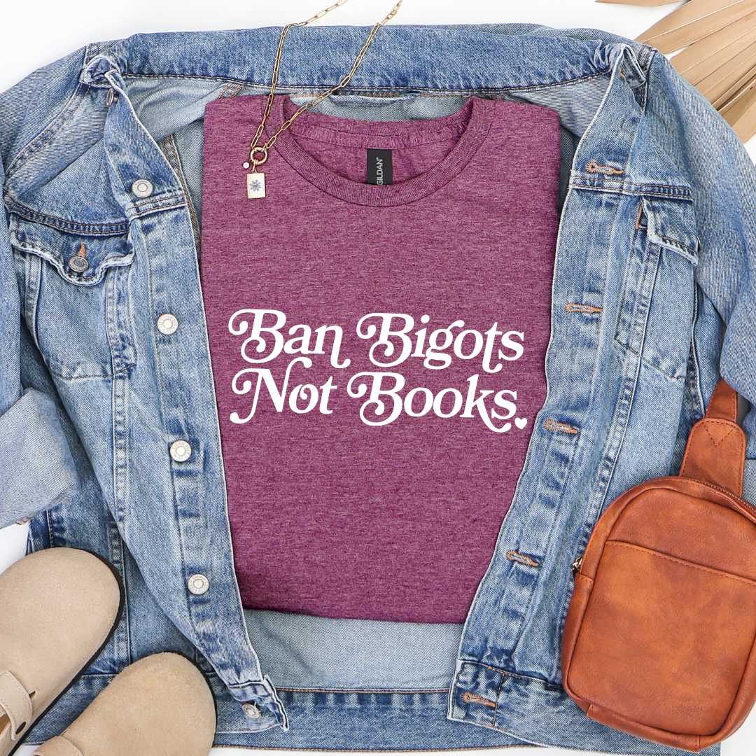 Ban Bigots Not Books Softstyle Tees