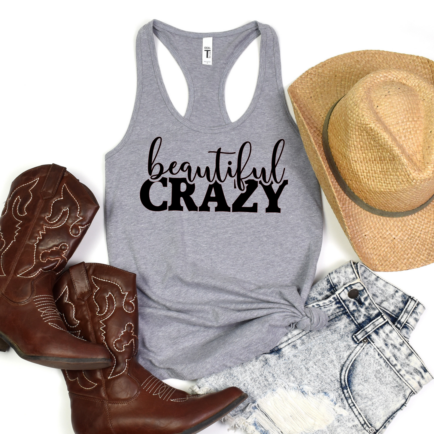 Beautiful Crazy Racerback Tanks