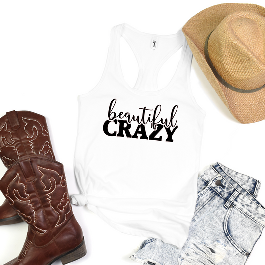 Beautiful Crazy Racerback Tanks