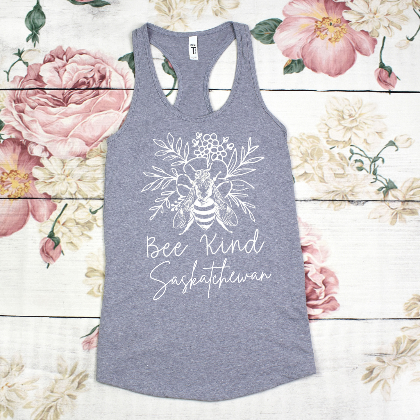 Bee Kind Saskatchewan Racerback Tanks