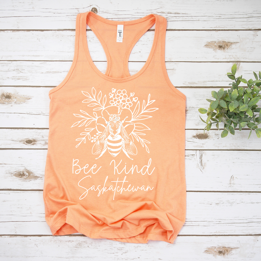 Bee Kind Saskatchewan Racerback Tanks
