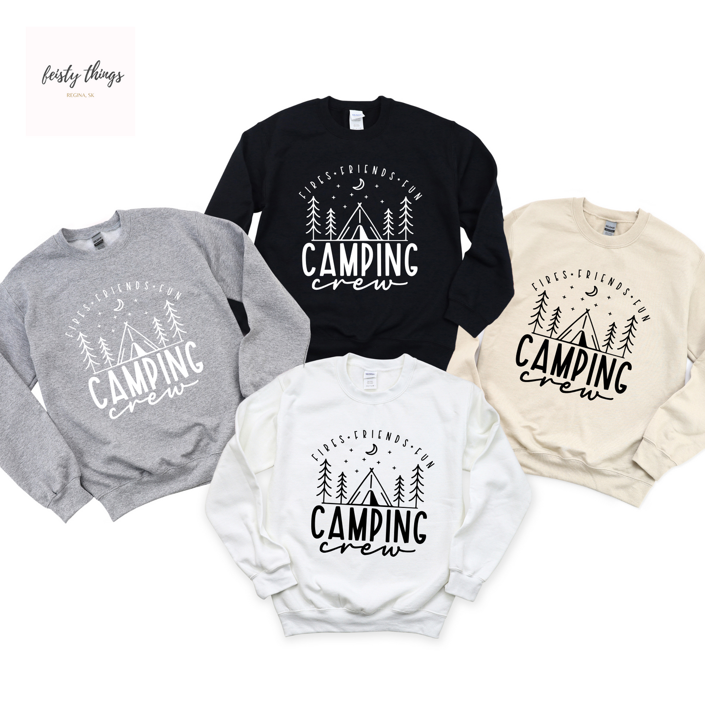 Camping Crew Adult Relaxed Fit Crewnecks