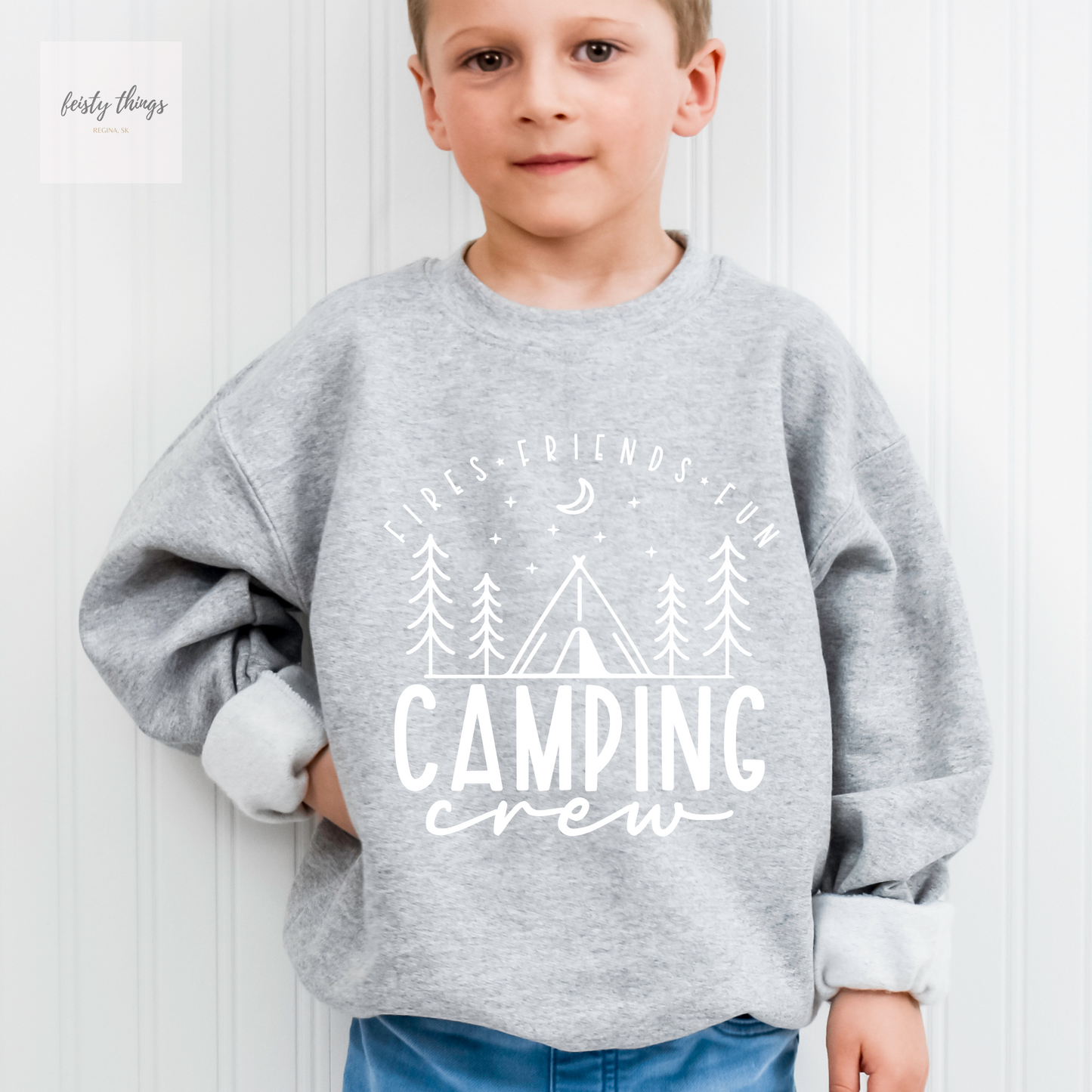 Camping Crew Kids Crewneck Sweatshirts