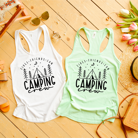 Camping Crew Racerback Tanks