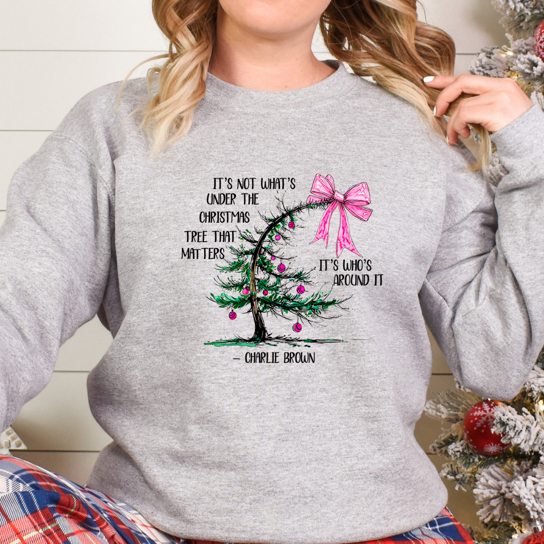 Charlie Brown Tree Christmas Crewnecks