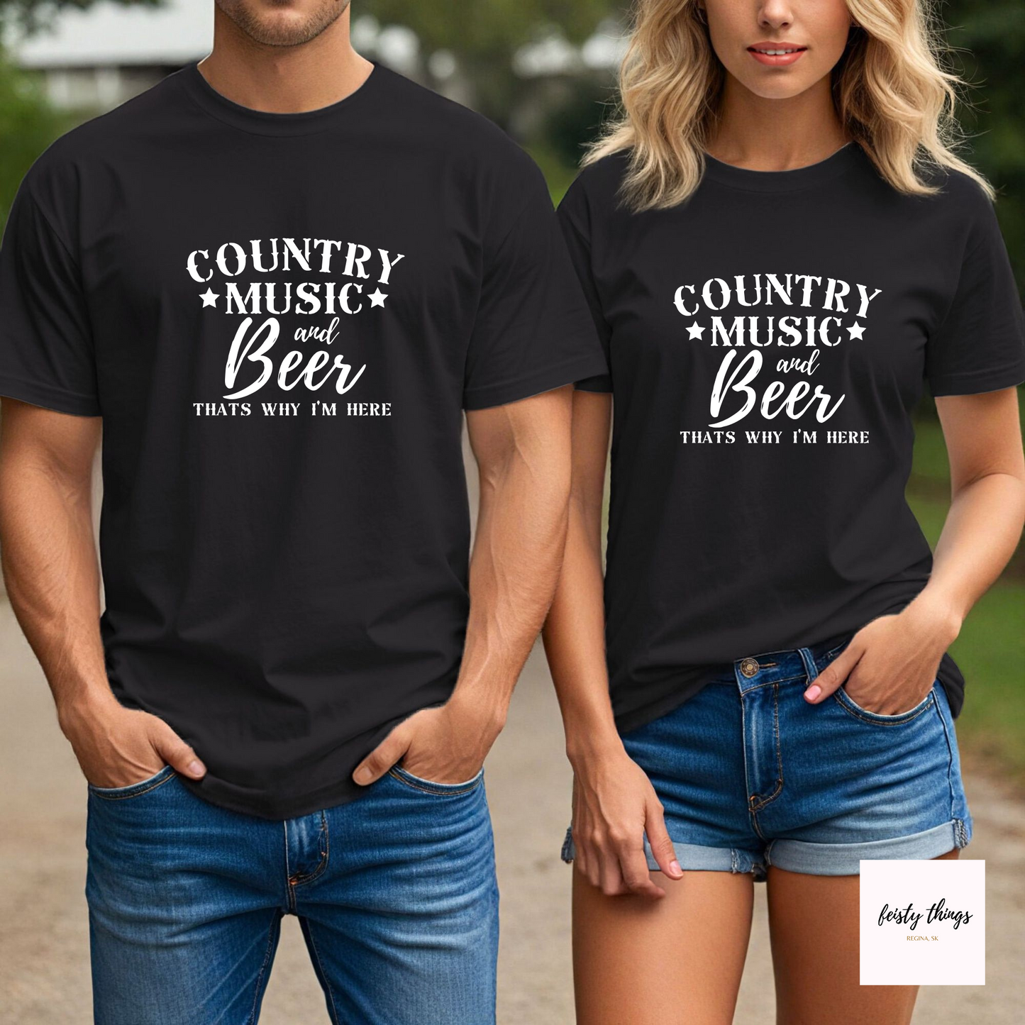 Country Music and Beer Relaxed Fit Tees