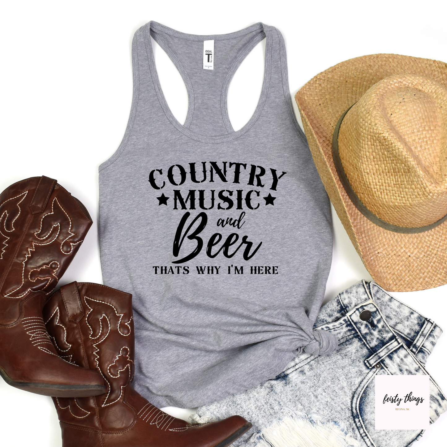Country Music and Beer Racerback Tanks