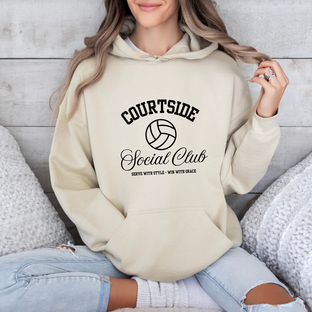 Courtside Social Club Serve With Style Win With Grace Hoodies