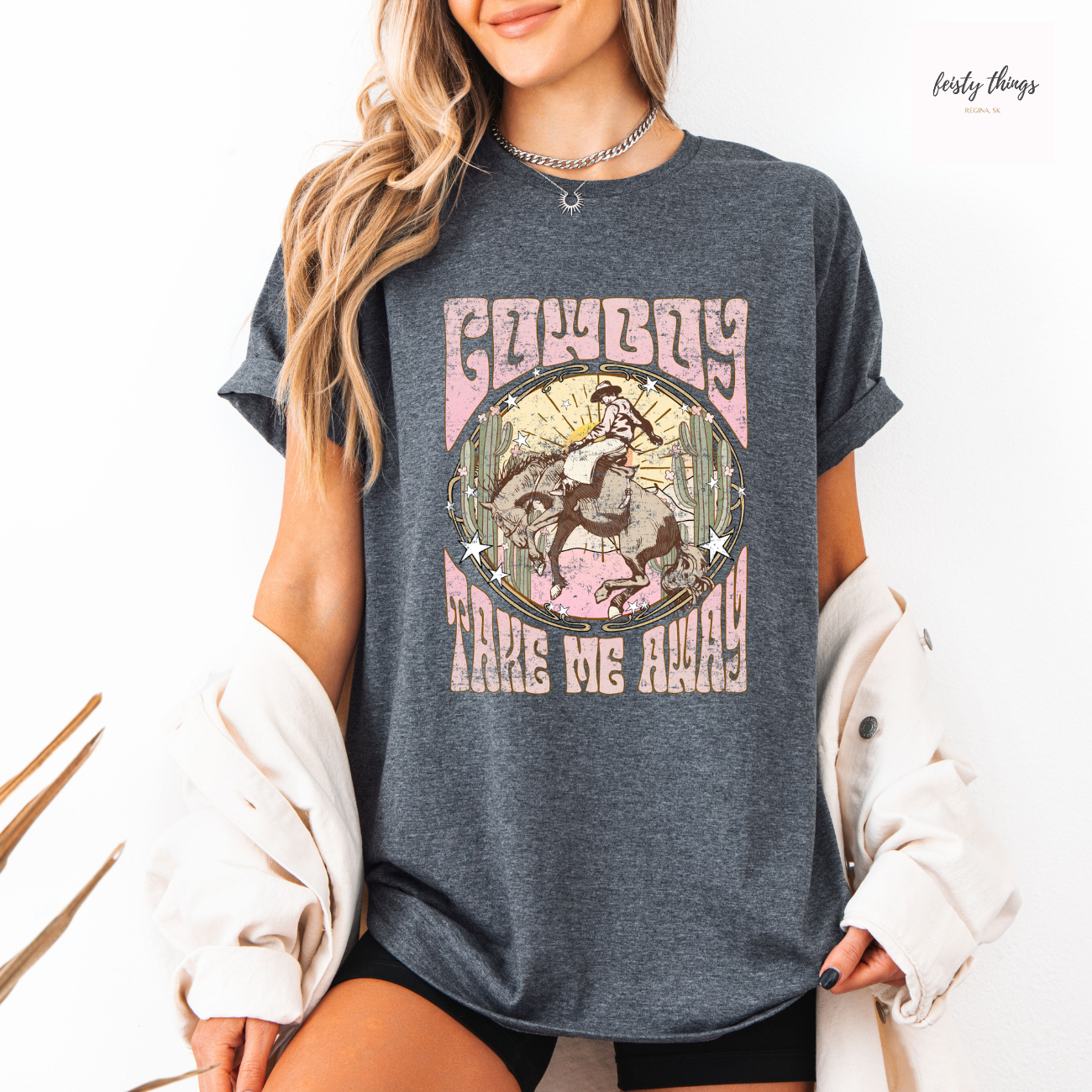 Cowboy Take Me Away Relaxed Fit Tees