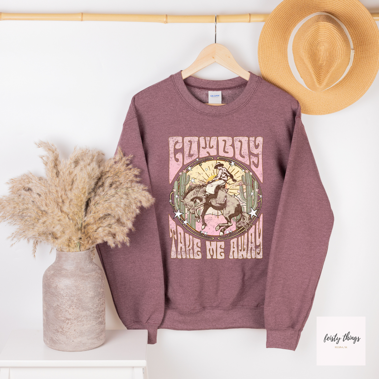 Cowboy Take Me Away Crewnecks