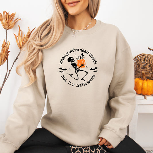 Dead Inside But It's Halloween Crewnecks