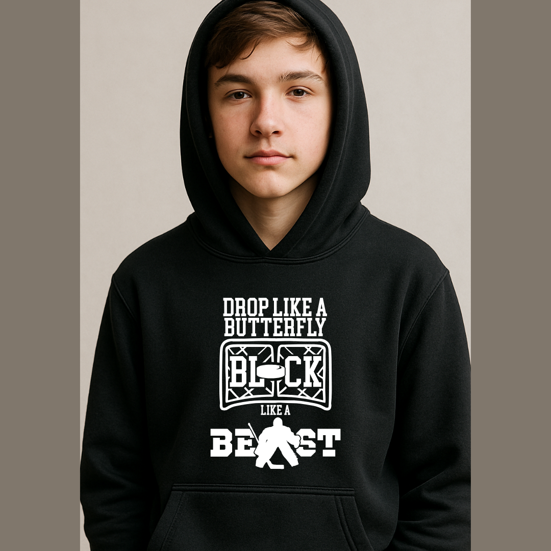 Drop Like a Butterfly Goalie Tees/Crewnecks/Hoodies