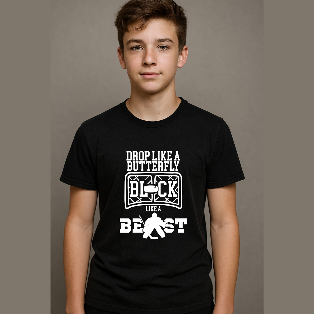 Drop Like a Butterfly Goalie Tees/Crewnecks/Hoodies
