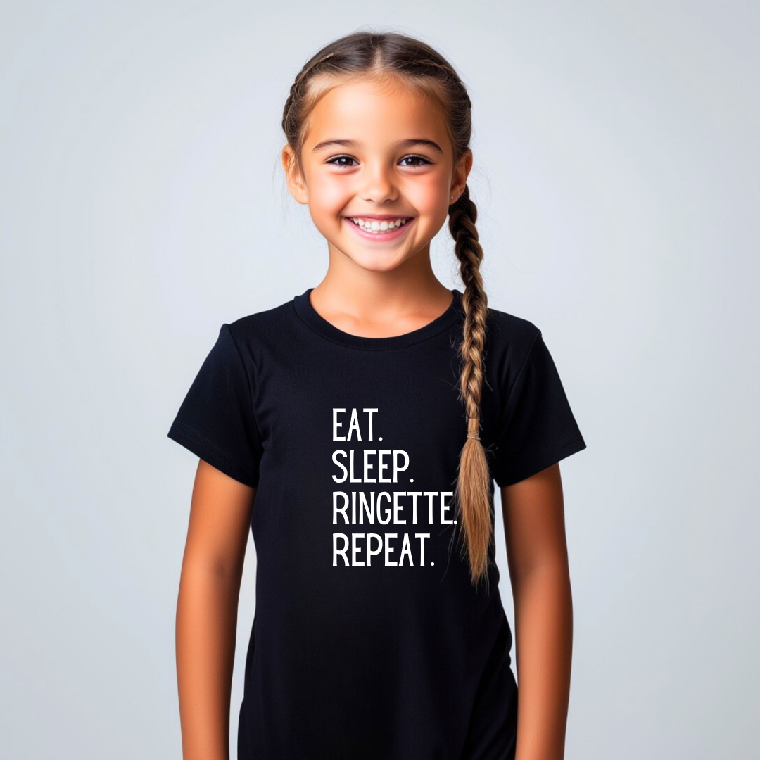 Eat Sleep Ringette Repeat Kids Tees/Crewnecks/Hoodies
