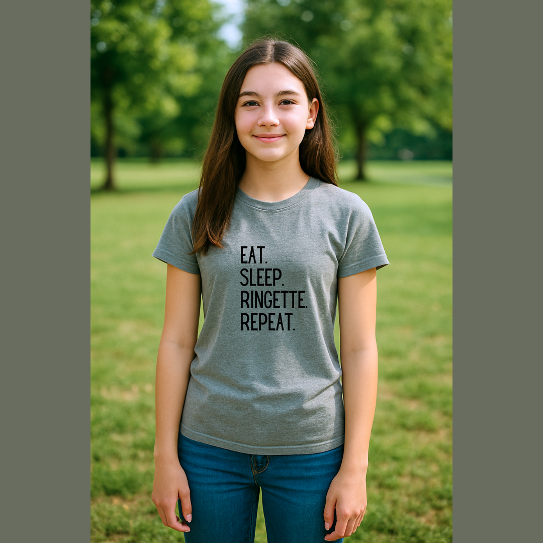 Eat Sleep Ringette Repeat Kids Tees/Crewnecks/Hoodies