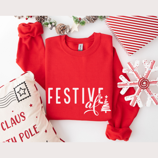 Festive AF or Jolly AF Crewnecks
