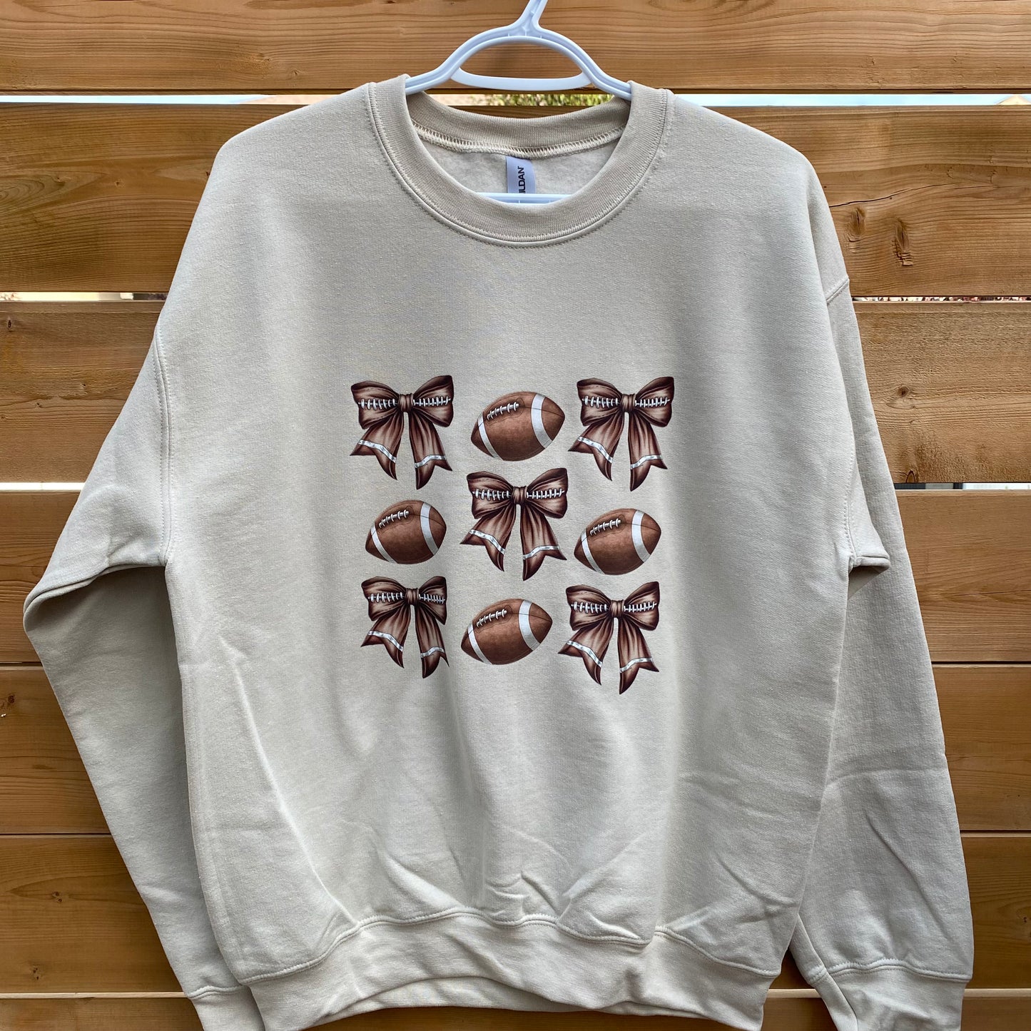 Football + Bows Crewnecks/Hoodies
