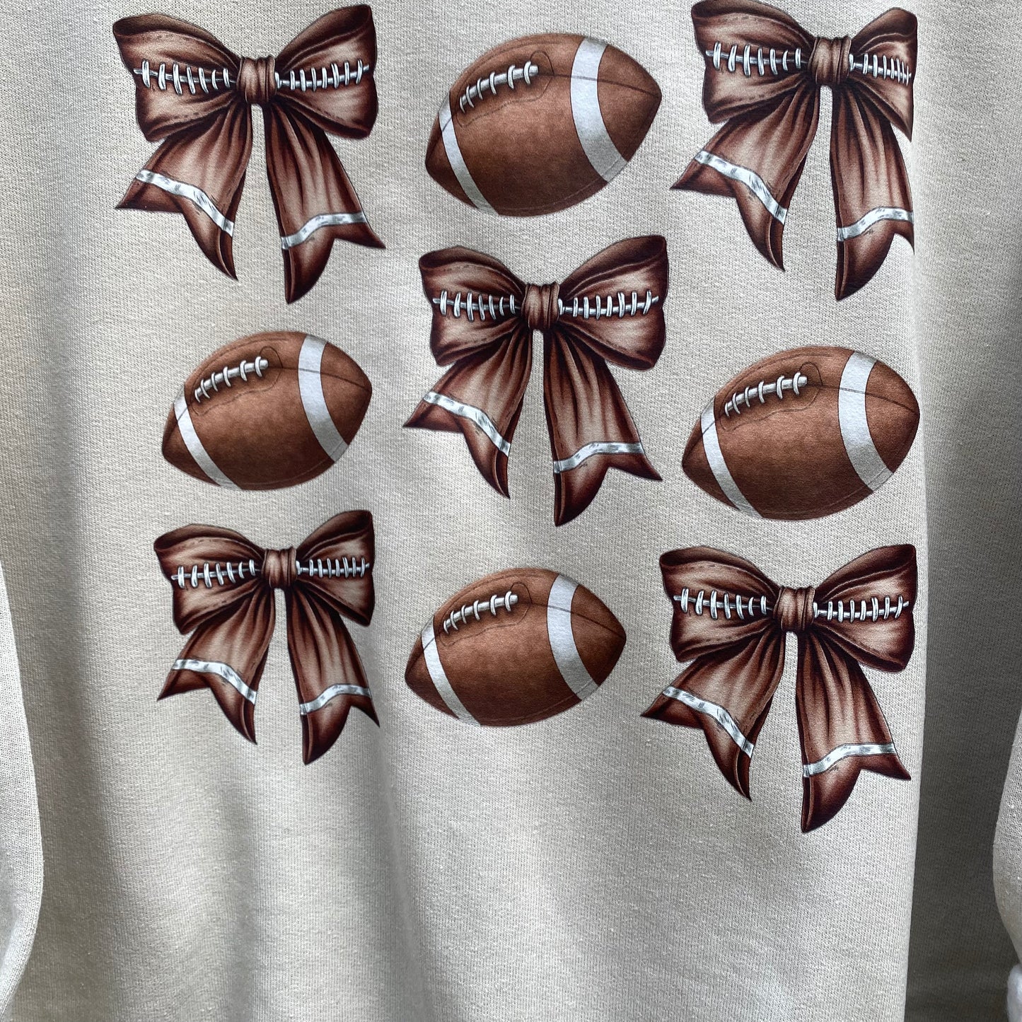 Football + Bows Crewnecks/Hoodies