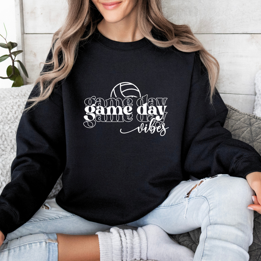 Volleyball Game Day Vibes Crewnecks