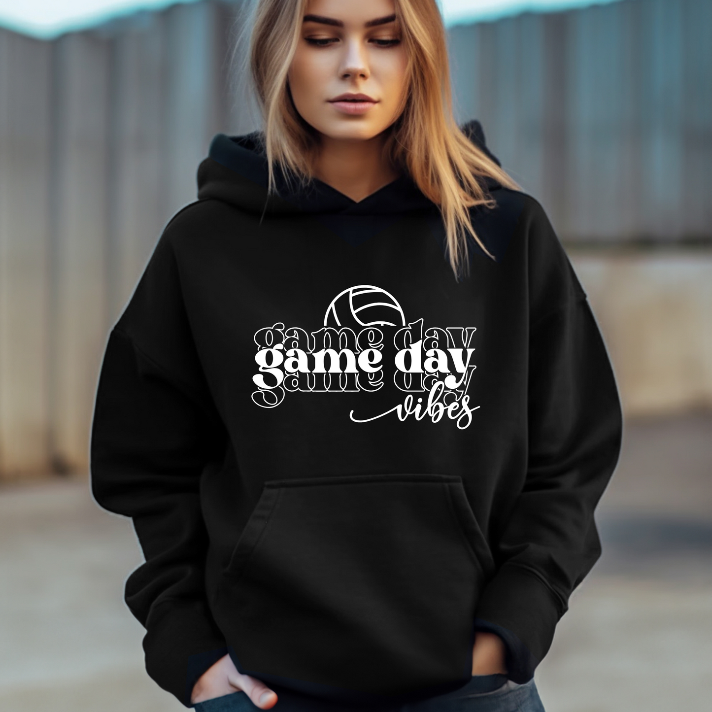 Volleyball Game Day Vibes Hoodies