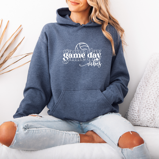 Volleyball Game Day Vibes Hoodies