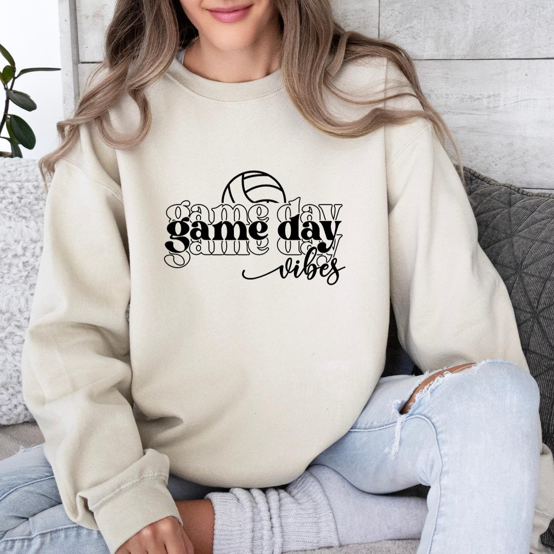 Volleyball Game Day Vibes Crewnecks