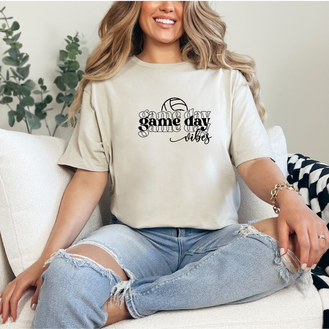 Volleyball Game Day Vibes Tees