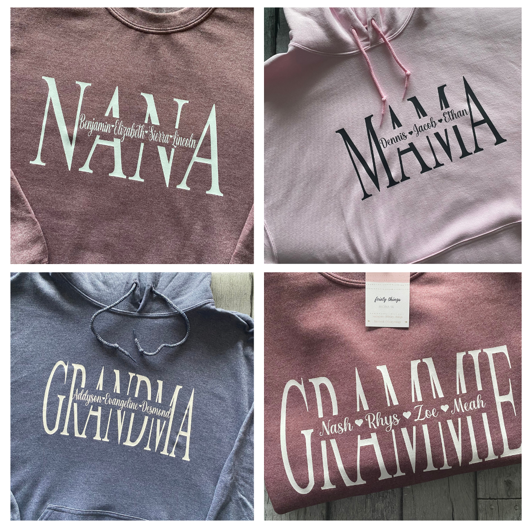 Mom - Grandma - Nana - Etc. Personalized Name Crewnecks