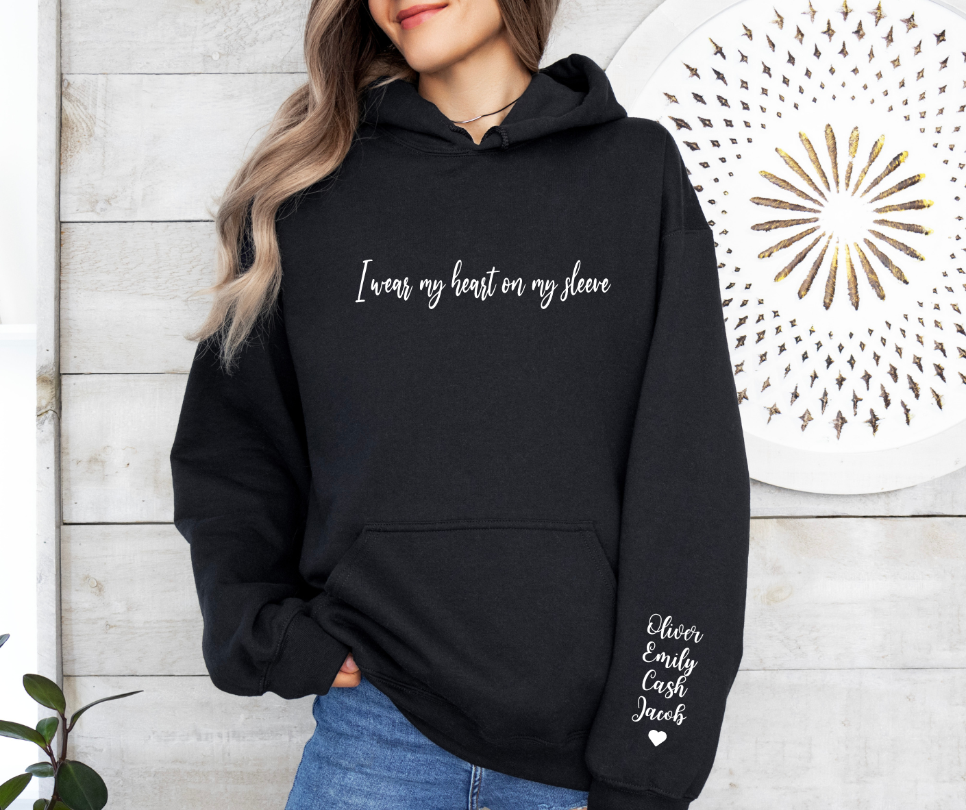 I Wear My Heart on my Sleeve Personalized Hoodies