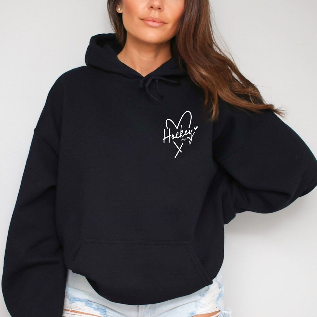 Hockey Mom Heart Crewnecks/Hoodies