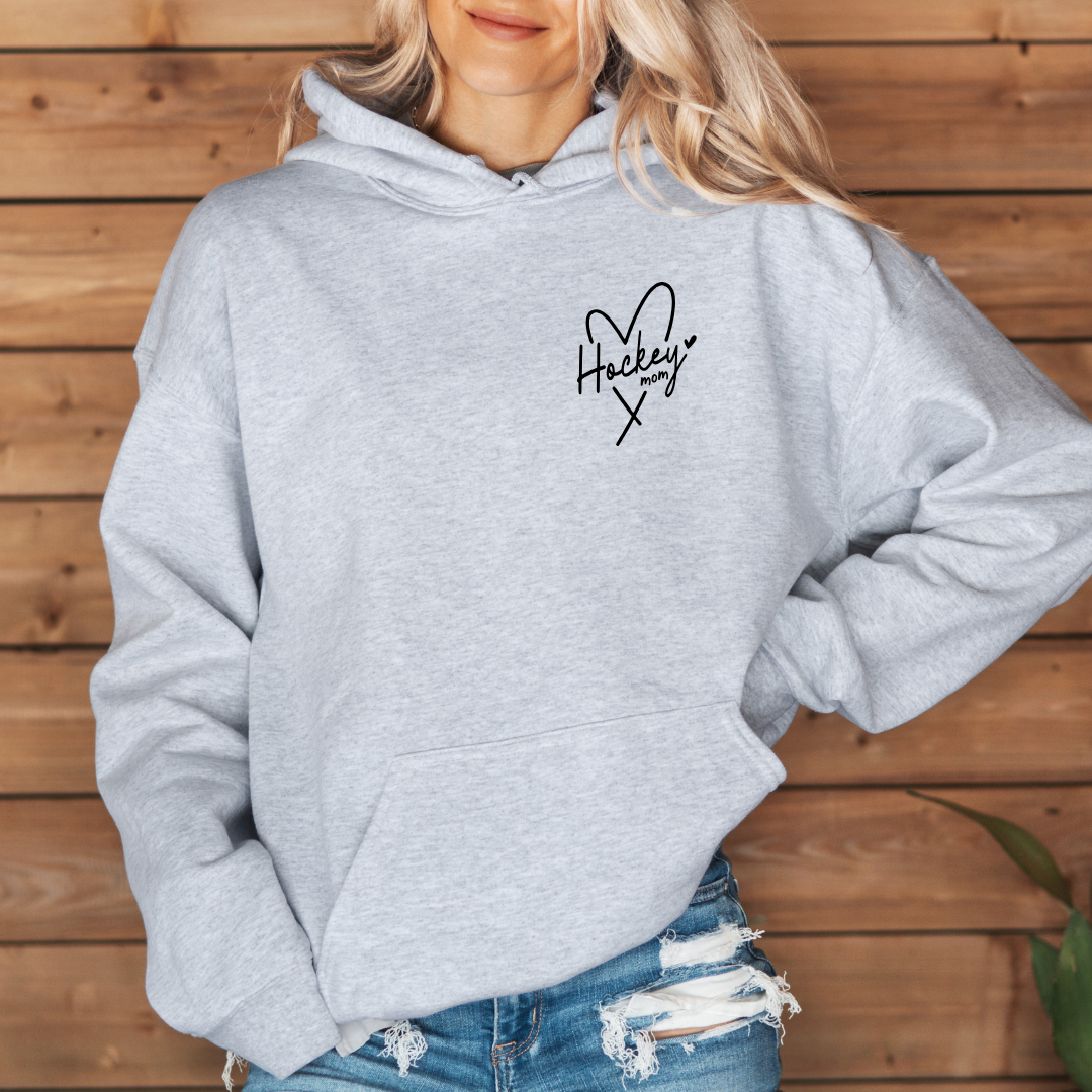 Hockey Mom Heart Crewnecks/Hoodies