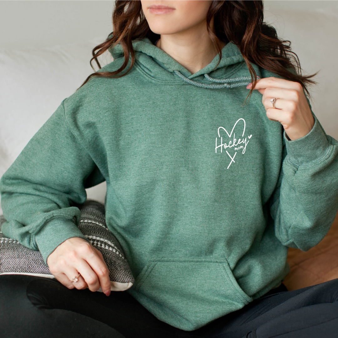 Hockey Mom Heart Crewnecks/Hoodies