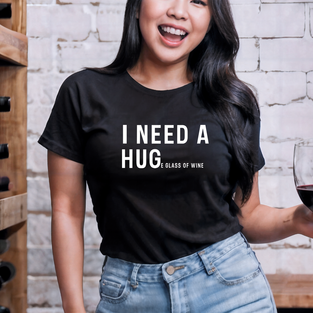 I NEED A HUGe Glass of Wine Softstyle Tees