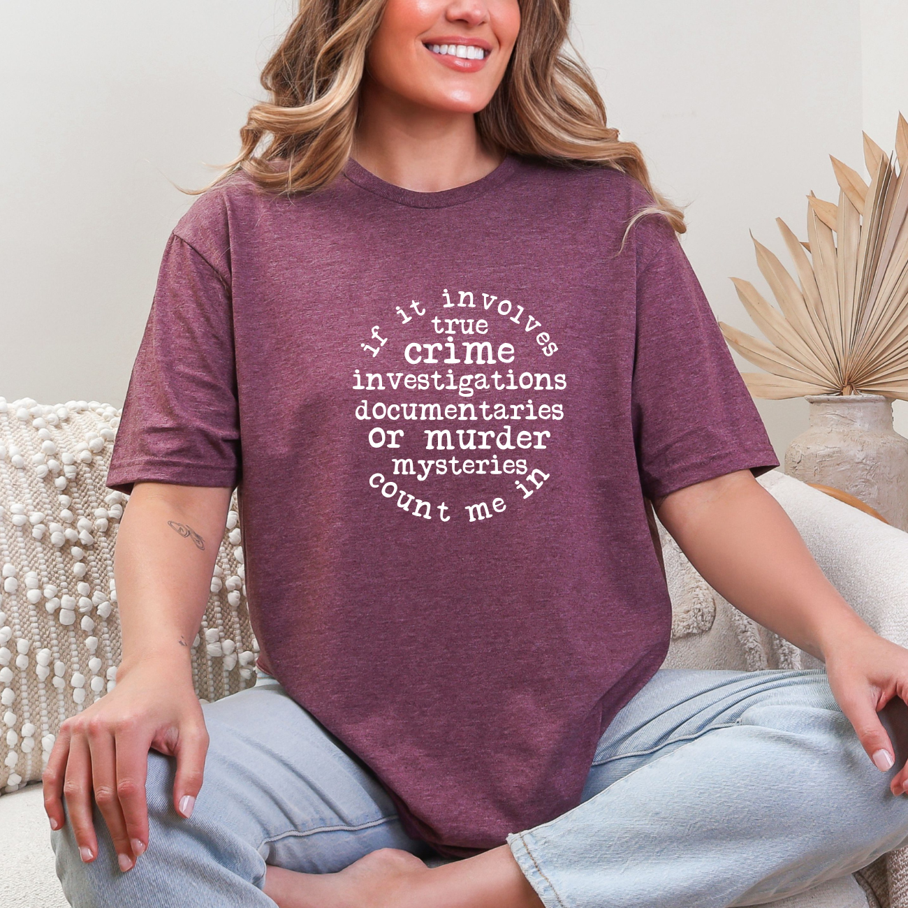 If It Involves True Crime Crewnecks Tees/Crewnecks