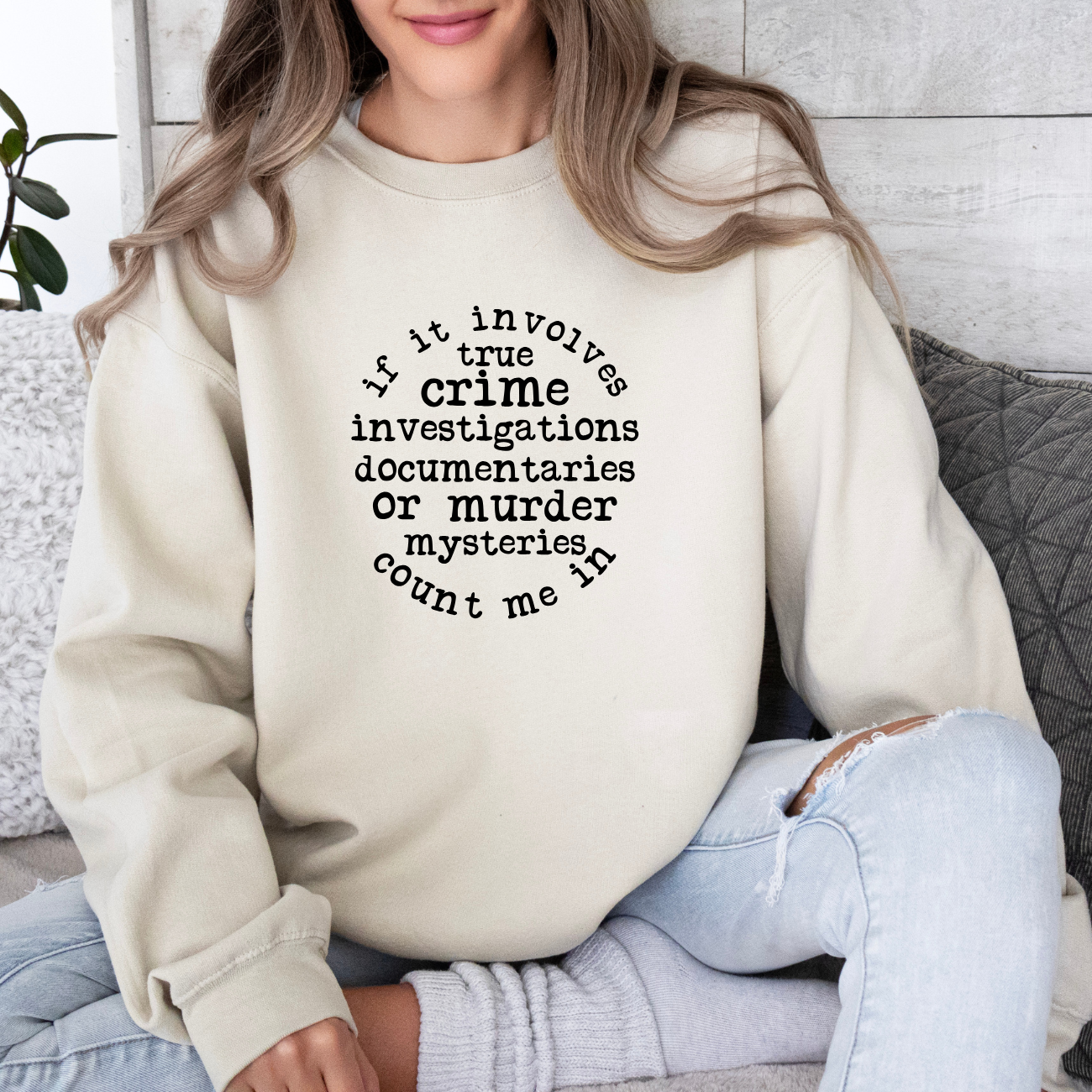 If It Involves True Crime Crewnecks Tees/Crewnecks