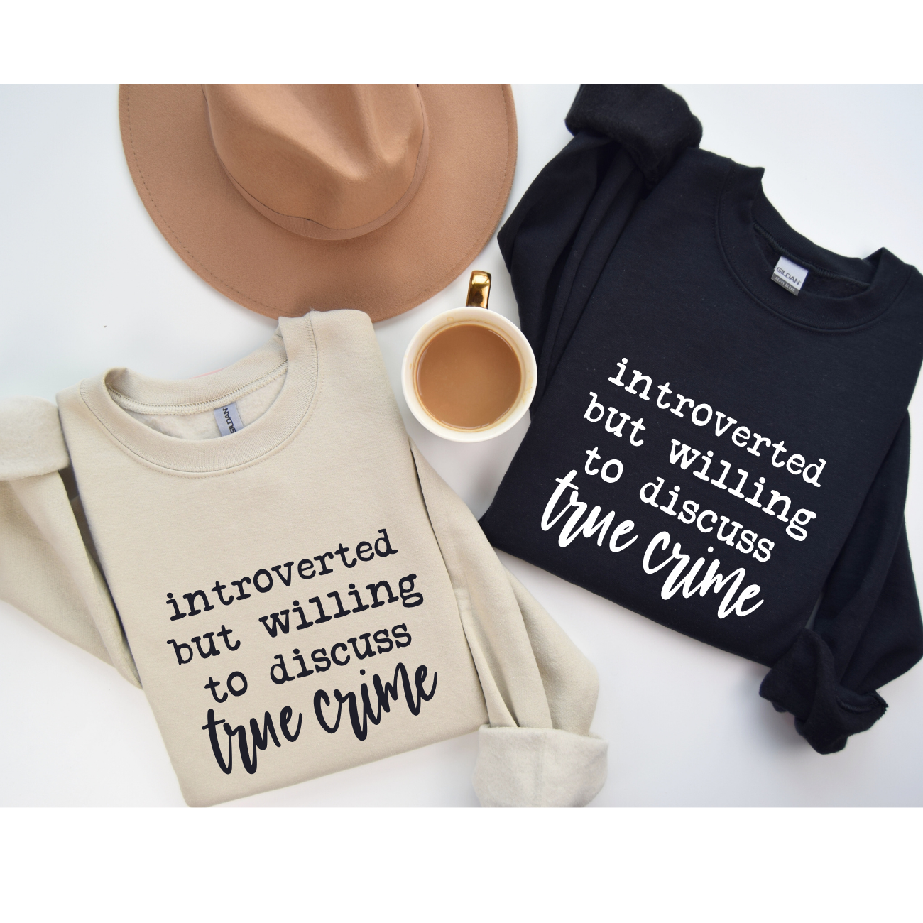 Introverted But Willing to Discuss True Crime Crewnecks