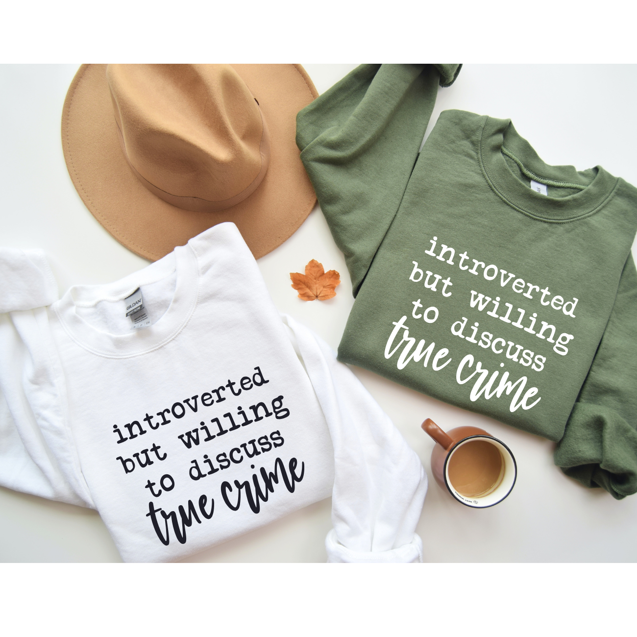 Introverted But Willing to Discuss True Crime Crewnecks