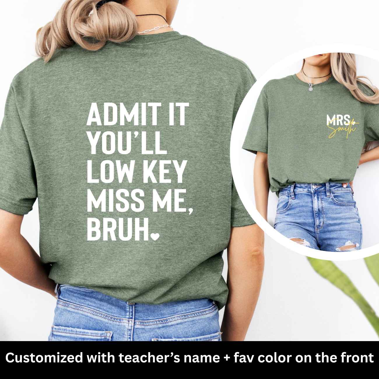 Low Key Miss Me Bruh Customized Tees