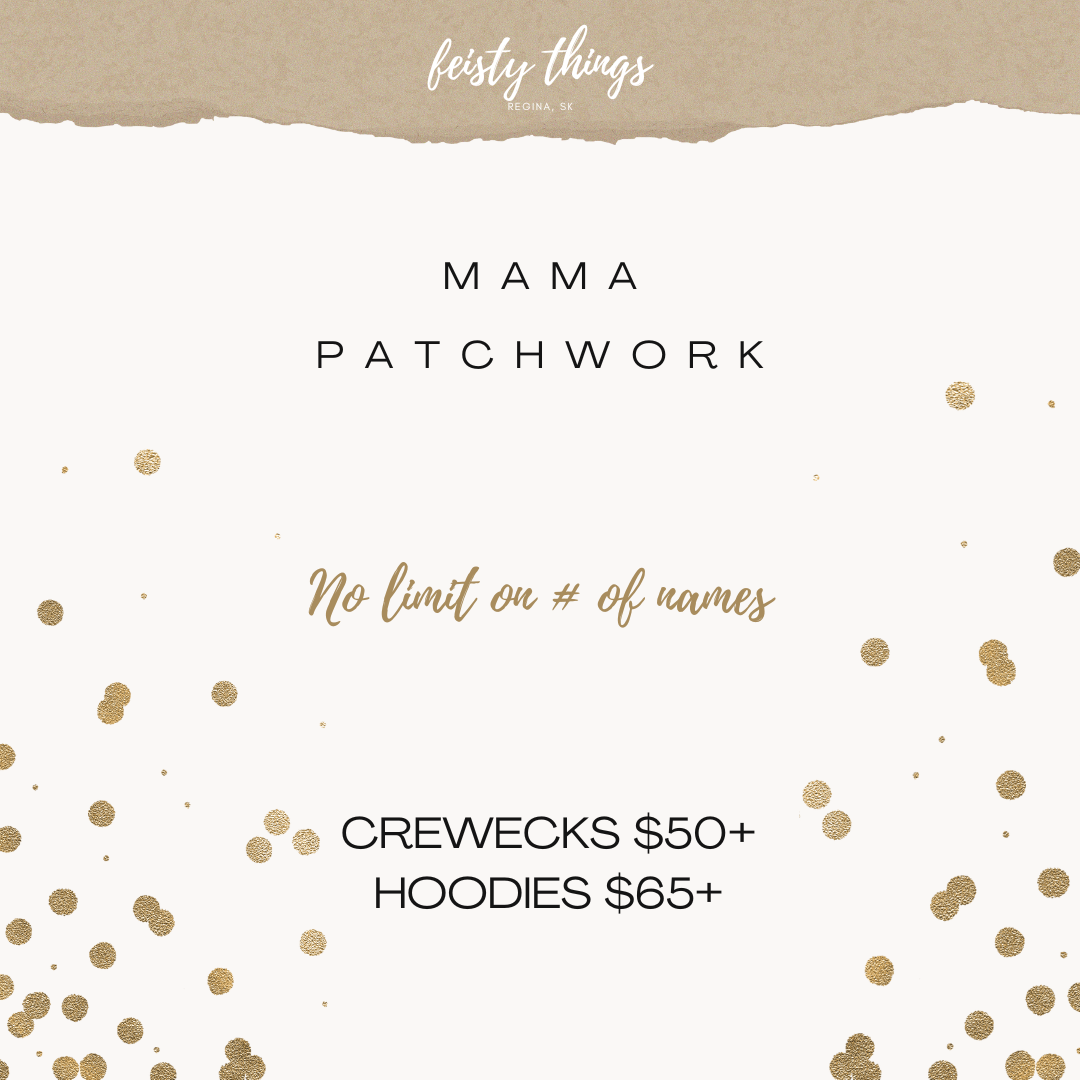 Mama Patchwork Personalized Crewnecks