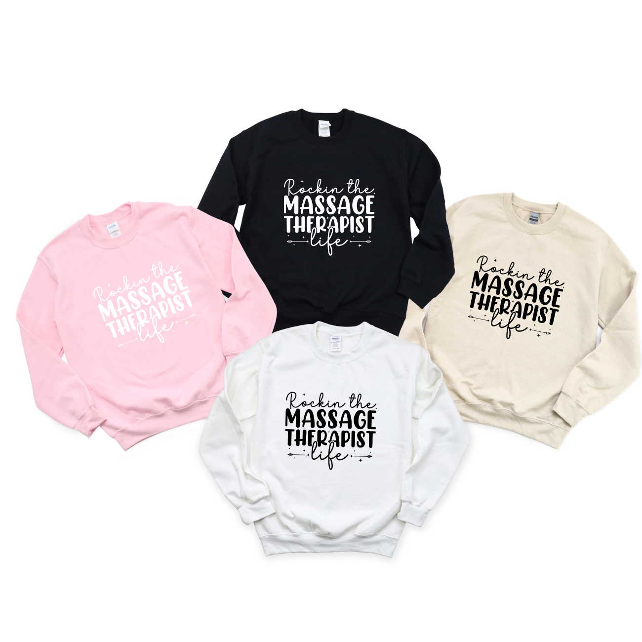 Rockin' The Massage Therapist Life Crewnecks