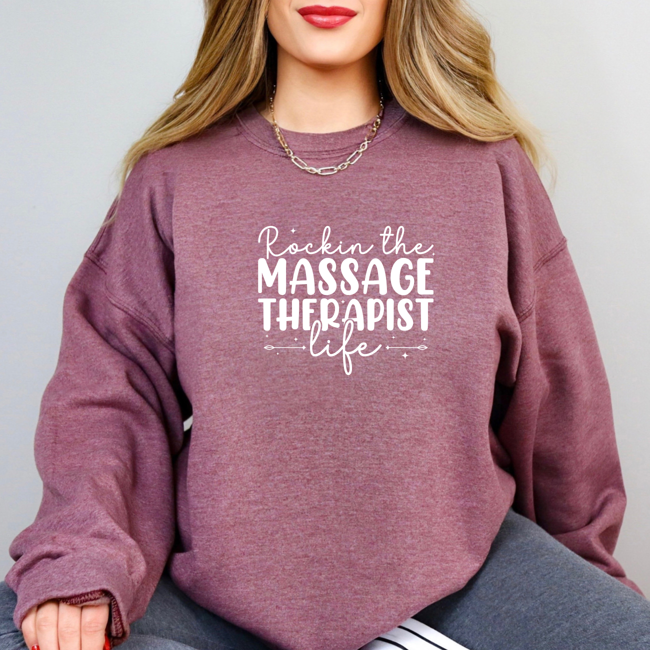 Rockin' The Massage Therapist Life Crewnecks