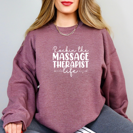 Rockin' The Massage Therapist Life Crewnecks
