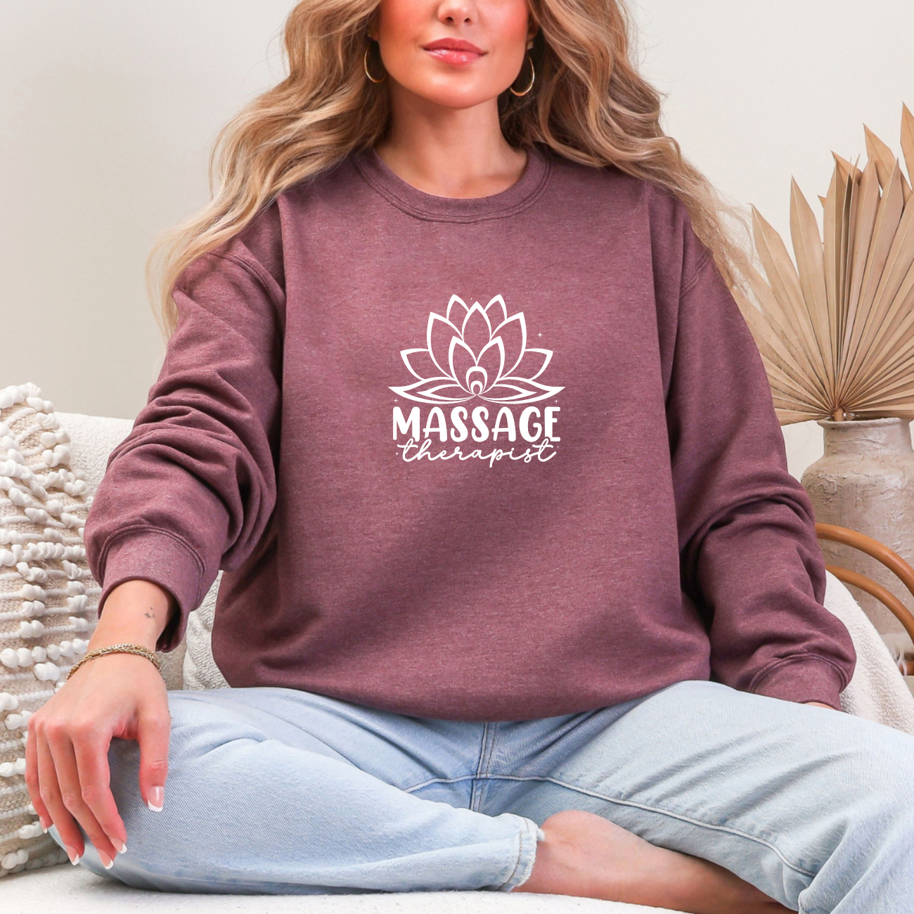 Massage Therapist Lotus Crewnecks