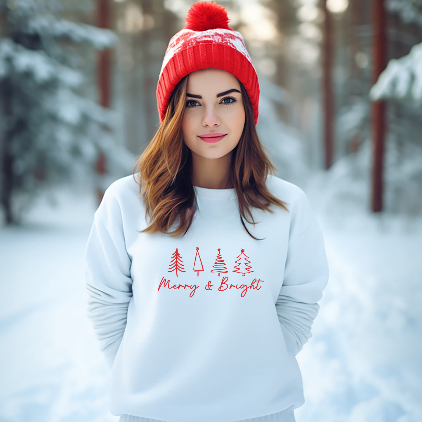 Cute But Feral Christmas Crewnecks