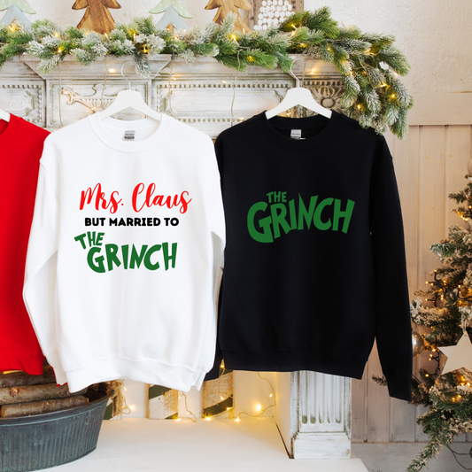 Mrs Claus / The Grinch Crewnecks