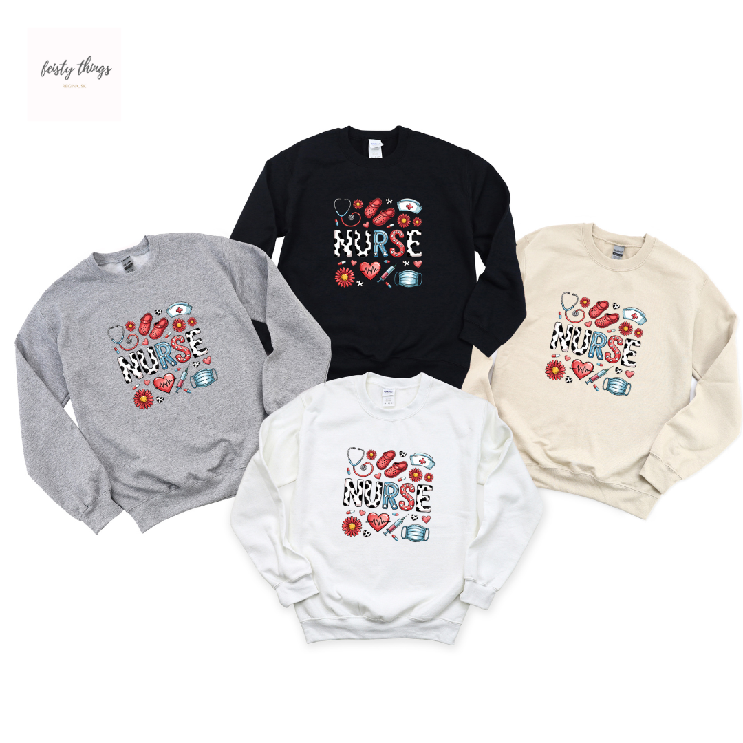 Nurse Colorful Crewnecks