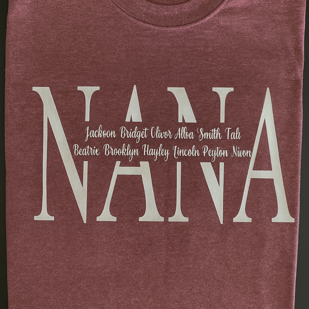 Mom - Dad - Grandma - Grandpa, Etc. Personalized Tees