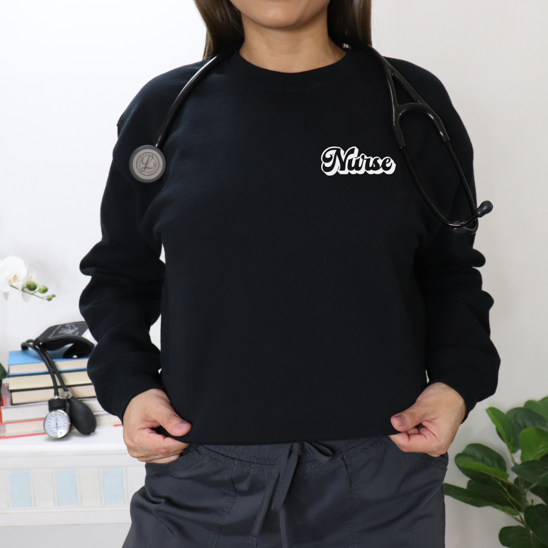 Nurse Retro Logo Crewnecks