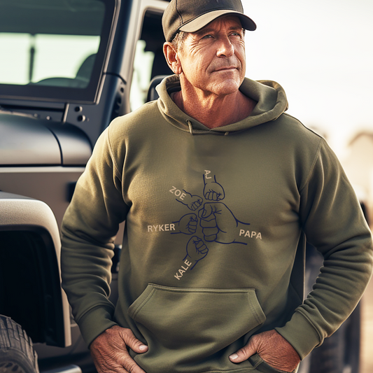 Fist Bump Personalized Hoodies